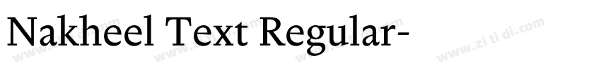 Nakheel Text Regular字体转换